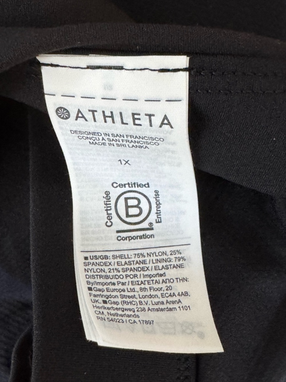 Athleta Exhale Bra Plus Size 1X D-DD+ Black Sports Bra 2022 MRSP $49 New NWT - Picture 5 of 6
